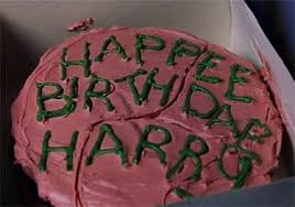 Who sends Harry cakes for his 14th birthday?
