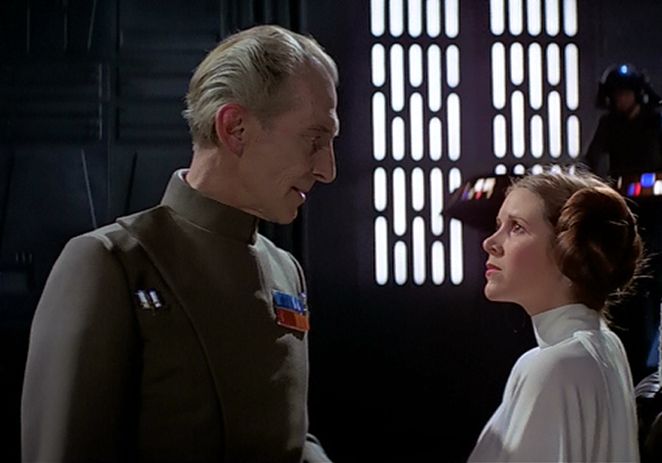 Where did Princess Leia tell Tarkin the Rebel base was?  
