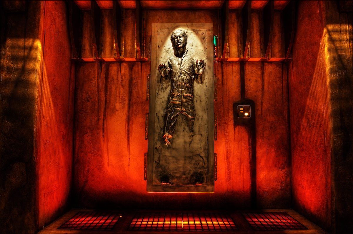 Who did Vader intend to freeze in carbonite after they tested it on Han?