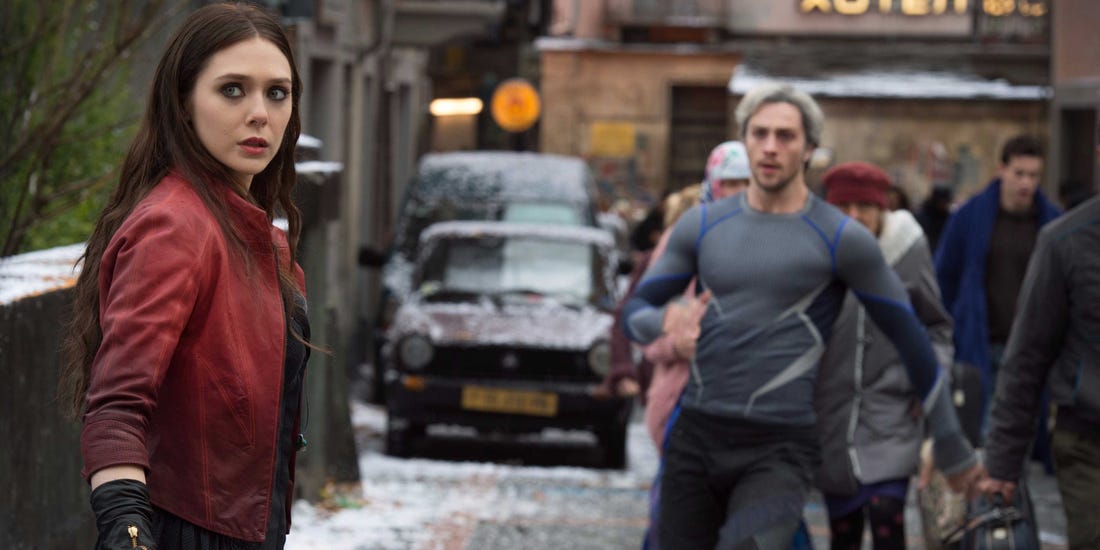 What are the first names of the twins in Avengers: Age of Ultron? 