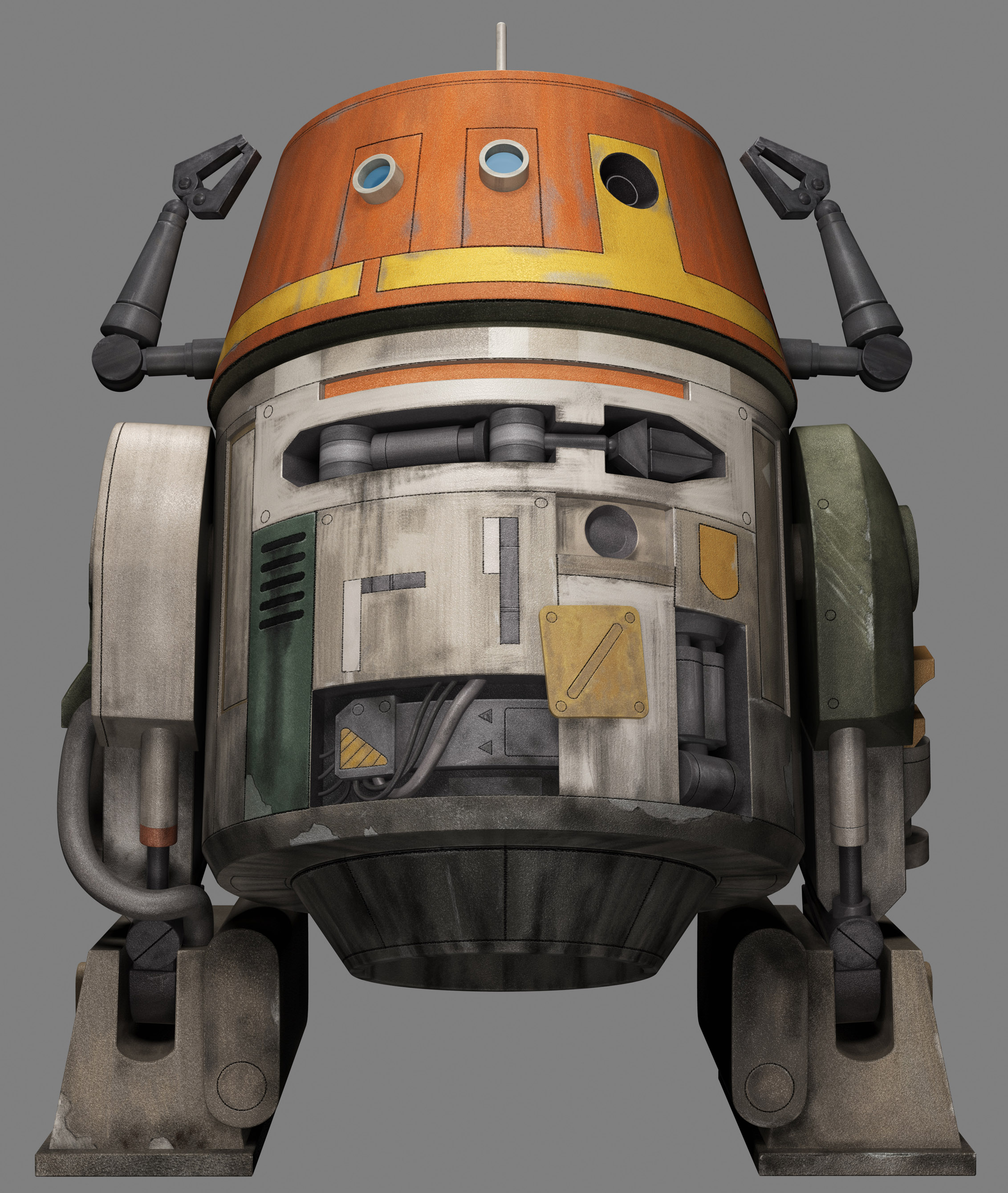 True or false: the astromech Chopper appears in Clone Wars? 